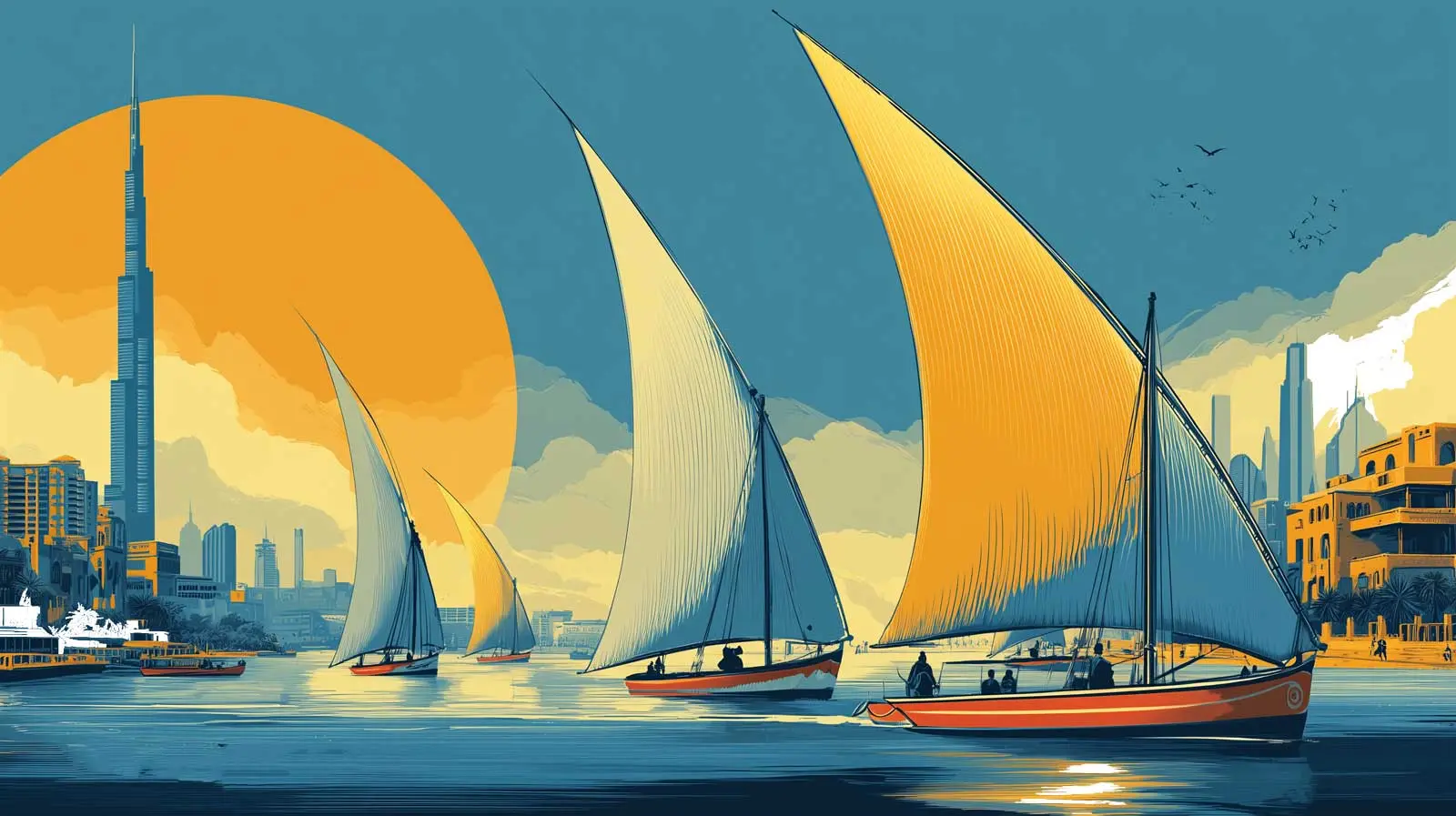 A Dhow Race in Dubai